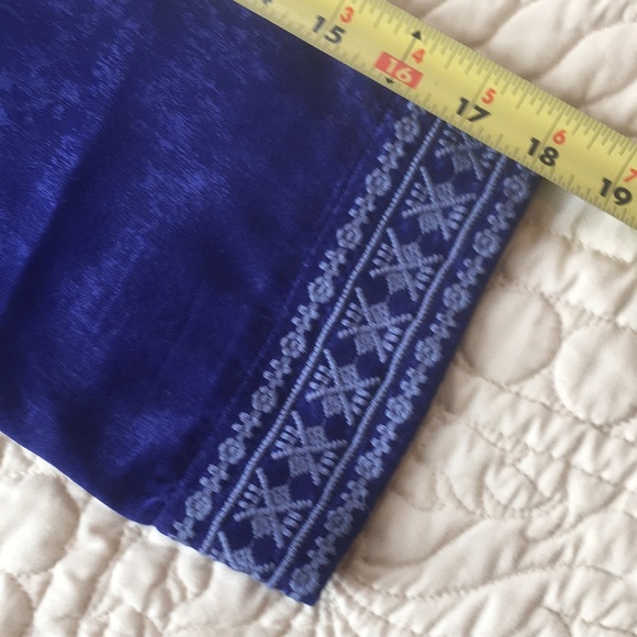 Soft Surroundings Safiya Royal Blue Embroidered Tunic Top size Large - Picture 15 of 16